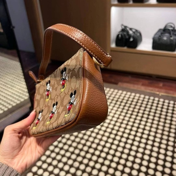 Disney X Coach Nolita 19 In Signature Jacquard With Mickey Mouse Print cn507 - Picture 6 of 9